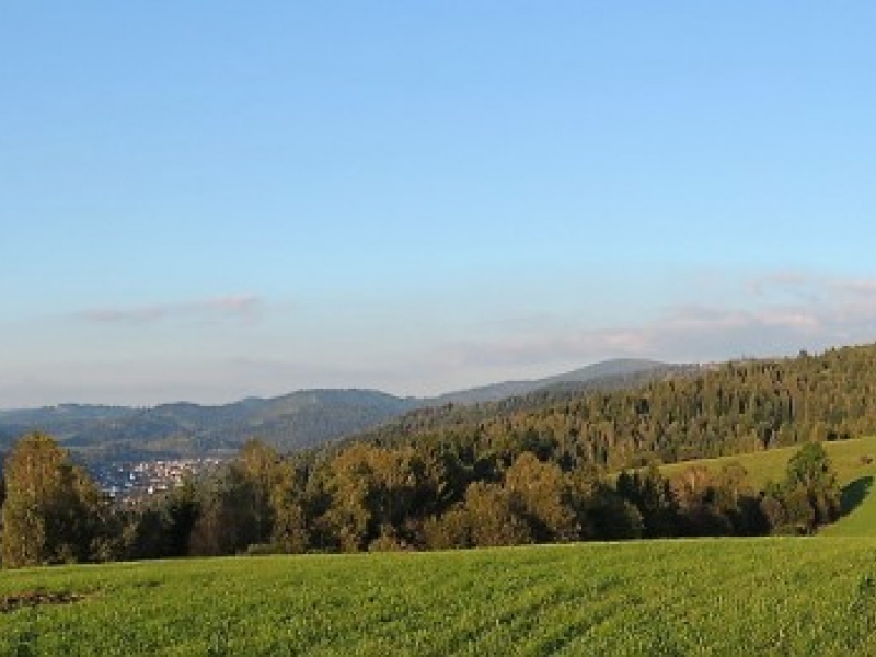 Panoramatický pohľad spod Kalinoveho vrchu na Krásno
